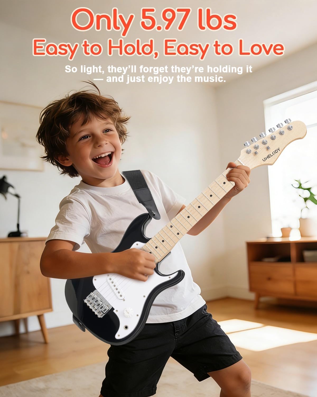 30 Inch Kids Electric Guitar Starter Kit with Amplifier and Accessories I8356