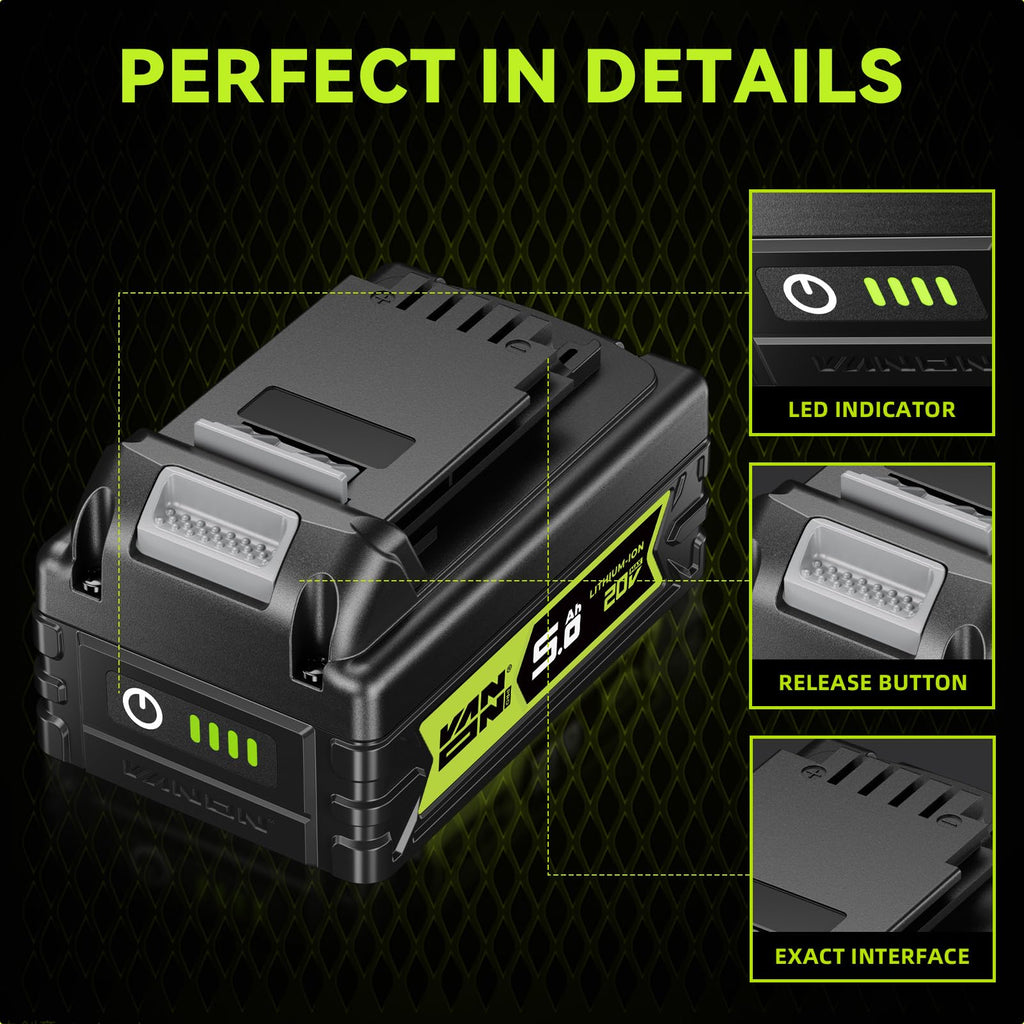 20V Max 5.0Ah Lithium Battery 2 Pack N88078