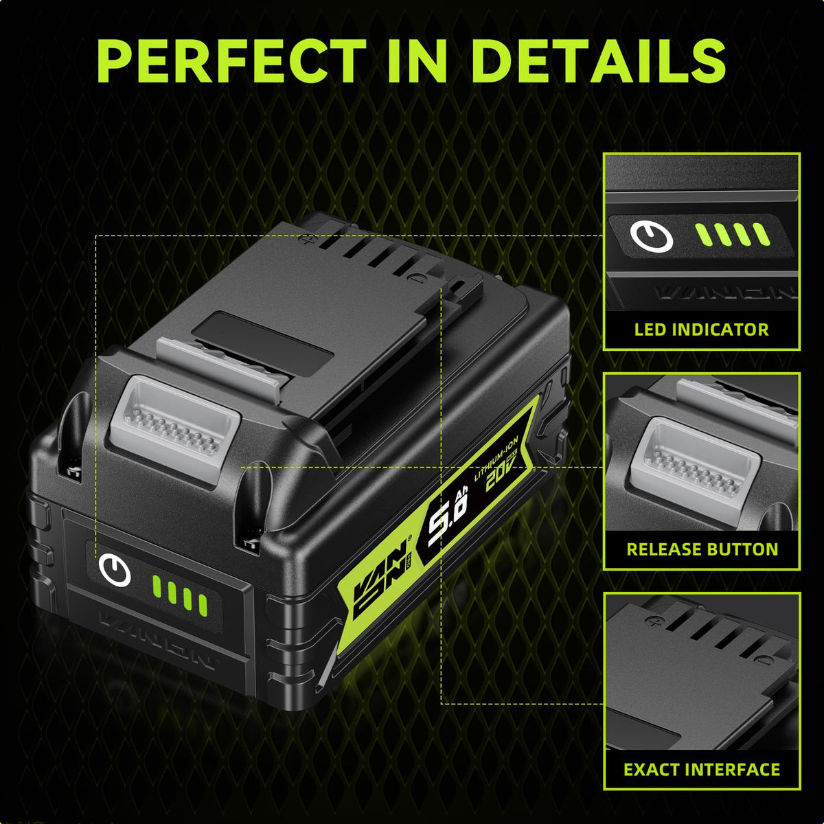 20V Max 5.0Ah Lithium Battery 2 Pack N88078