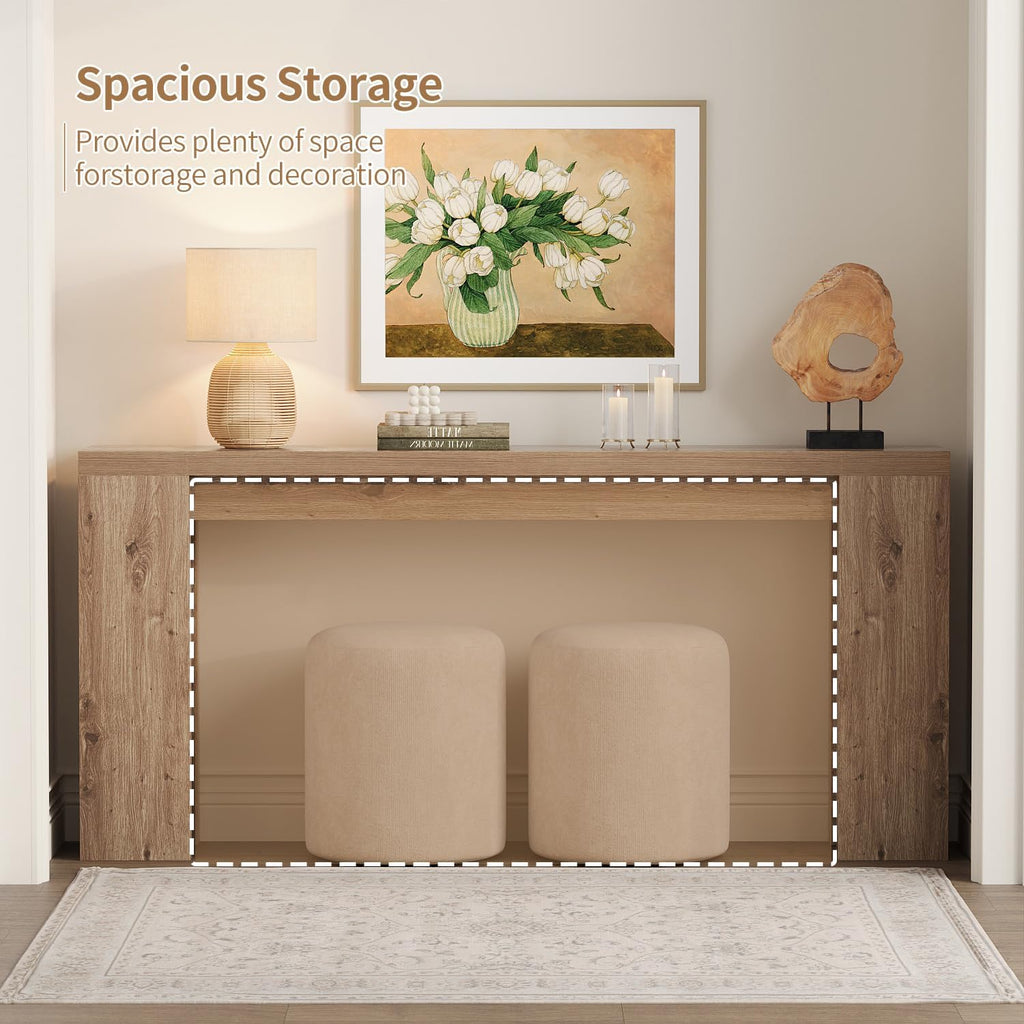 70.9" Extra Long Brown Console Table Q1878