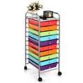 10 Drawer Rolling Storage Cart with Steel Frame Z34815