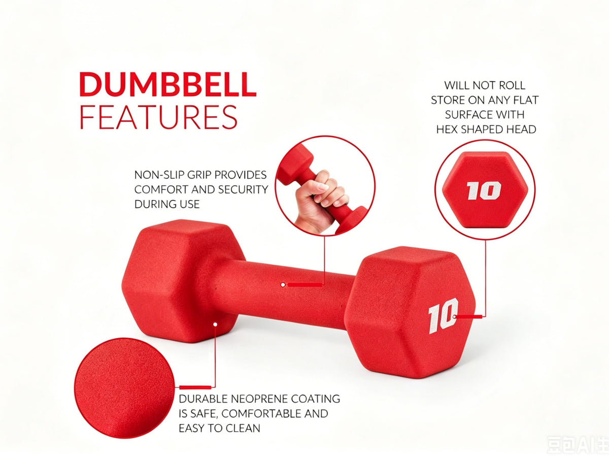 Neoprene Hex Dumbbell with Comfort Grip H1875