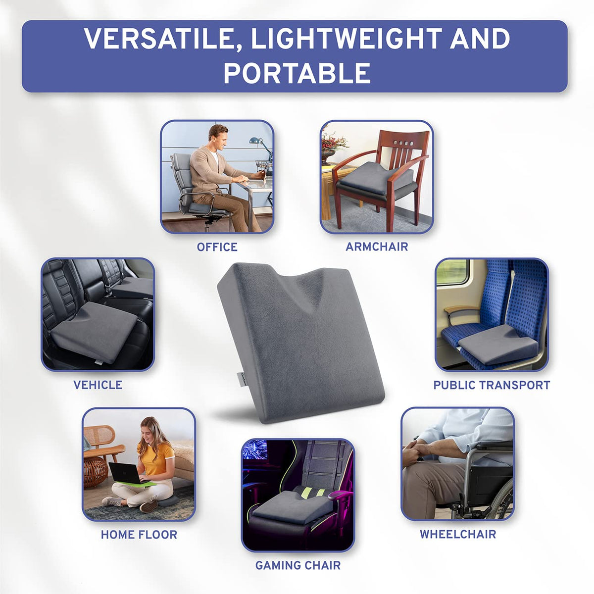 Memory Foam Wedge Seat Cushion I8483