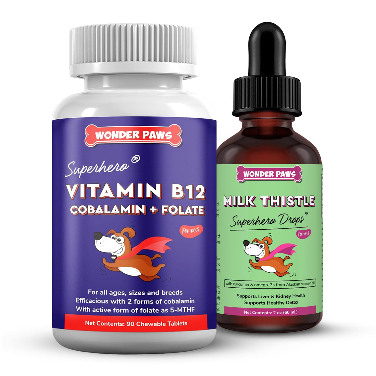 Vitamin B12 Chewable Tablets Plus Milk Thistle Drops 90 Chews 2 Ounces N709