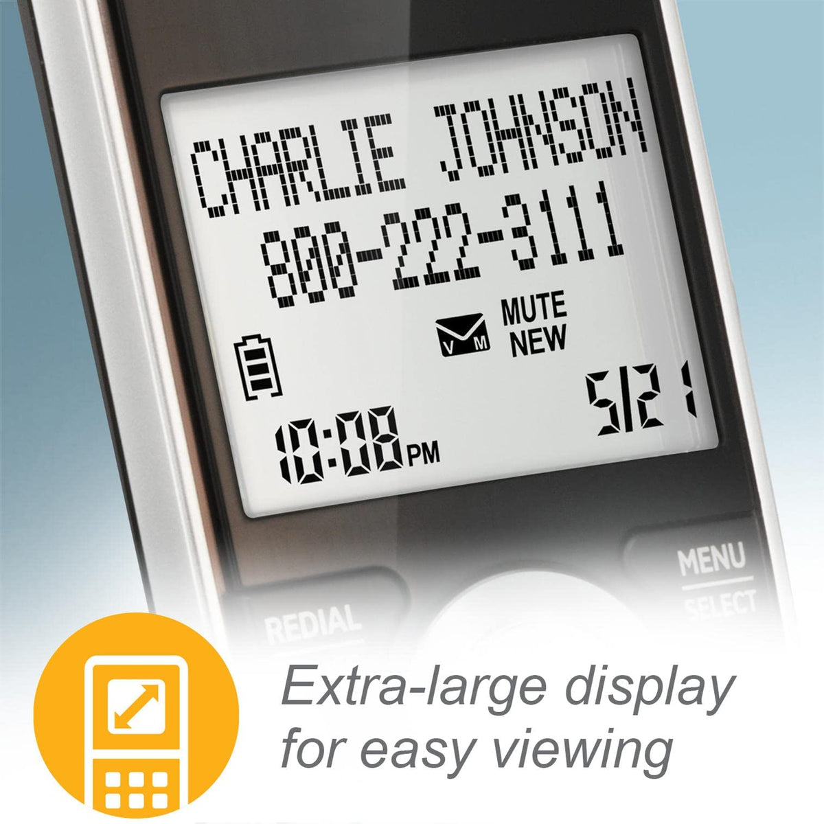 2-Handset Corded/Cordless Phone with Answering Machine D345023
