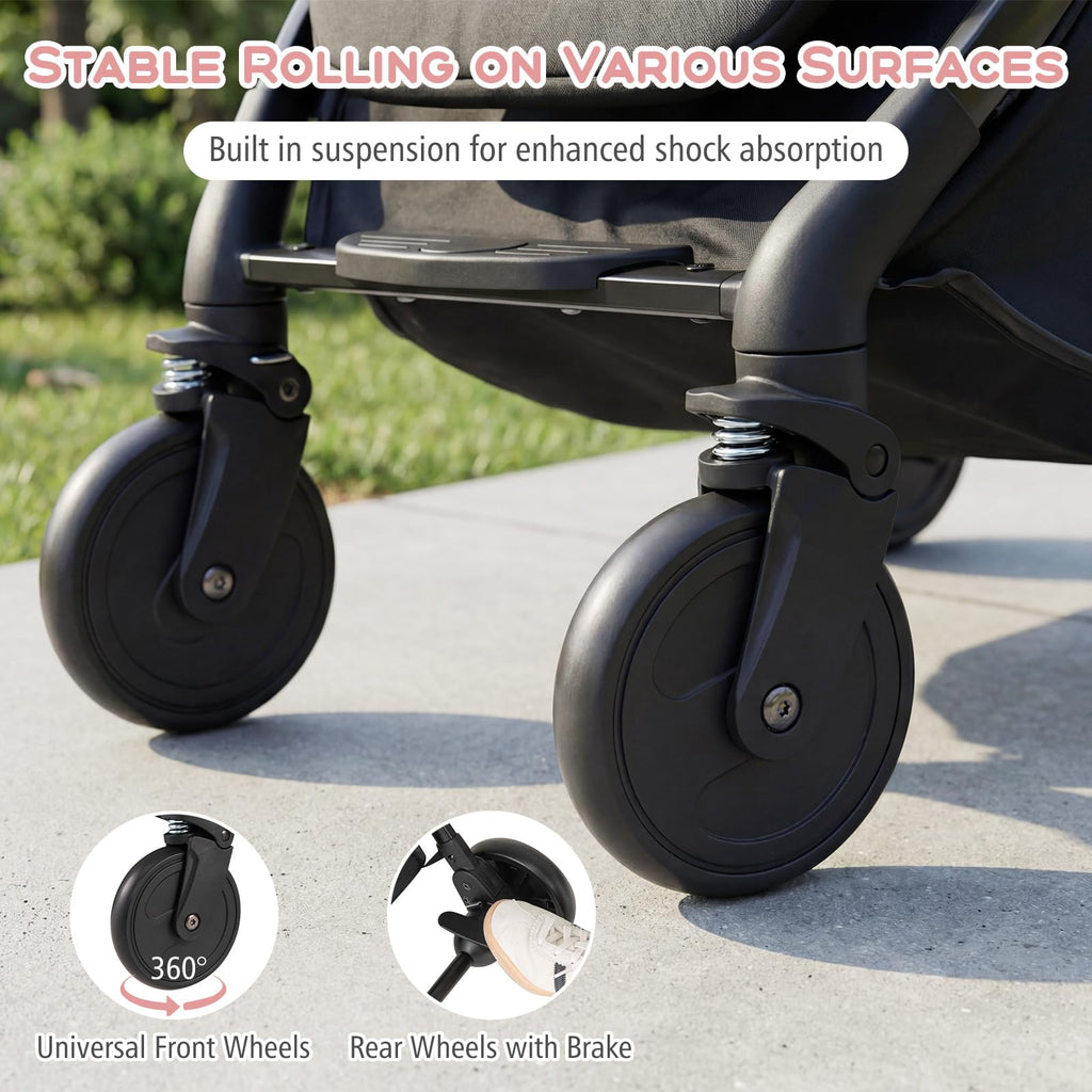 Lightweight Compact Stroller with One-Hand Fold and Canopy Z793294