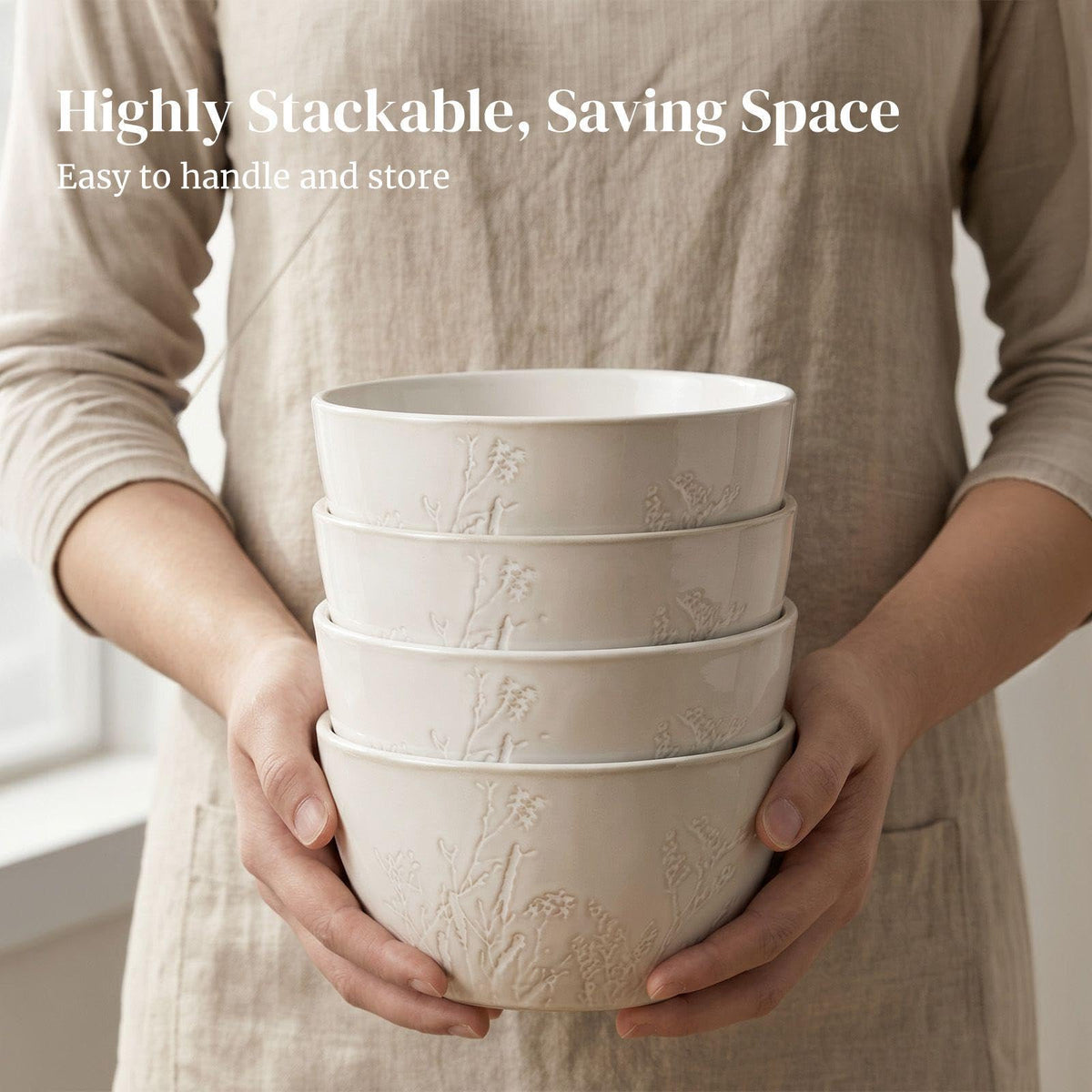 32 OZ Ceramic Soup Bowls Set of 4 Q163077