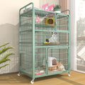4-Tier Metal Wire Cat Cage with Wheels H3131