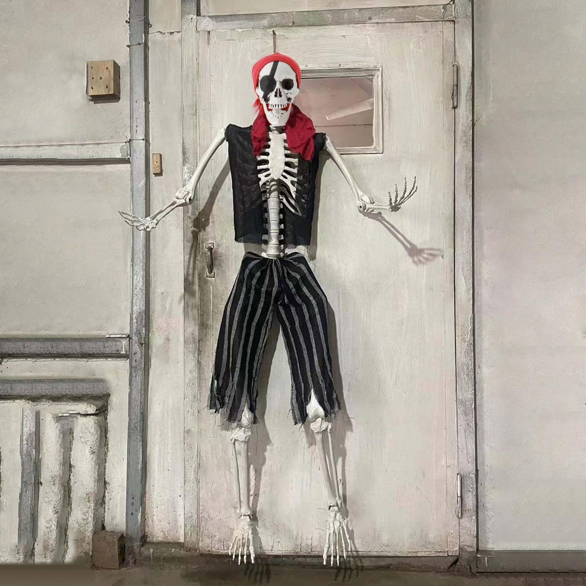 5.4Ft Posable Halloween Skeleton with Movable Joints H366