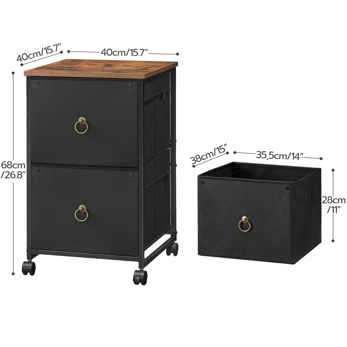 2 Drawer Mobile File Cabinet N41736