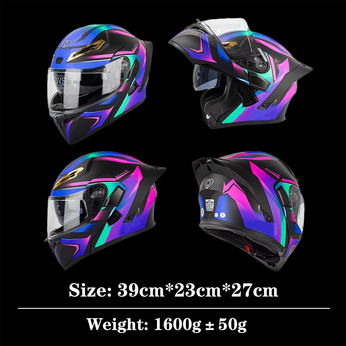 DOT Approved Flip Up Full Face Bluetooth Motorcycle Helmet E8794