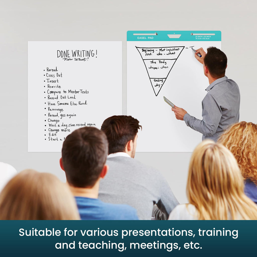 25x30 Inch Self-Adhesive Flip Chart Paper 10 Pack J857509