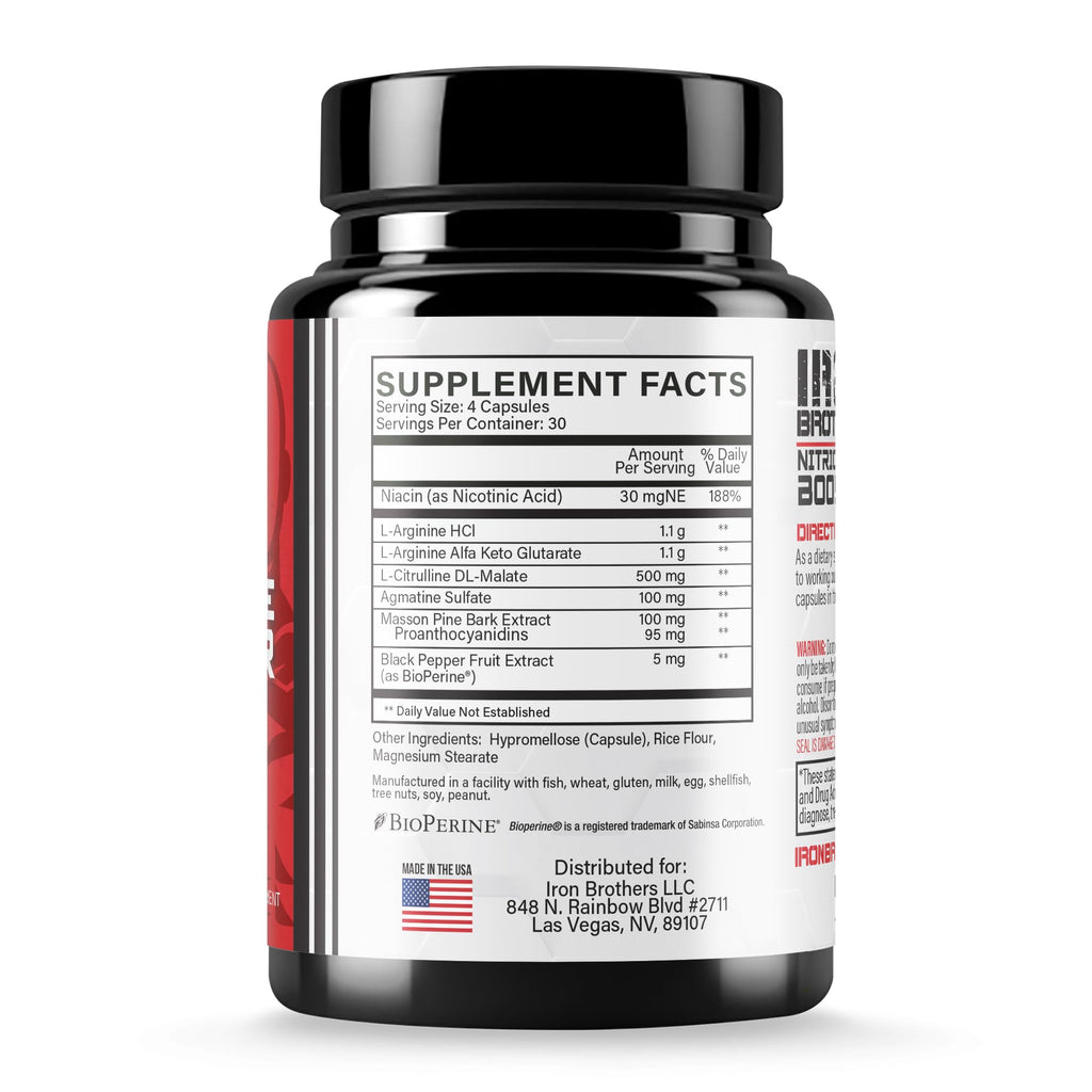 120 Vegan Capsules Nitric Oxide Supplement C1278