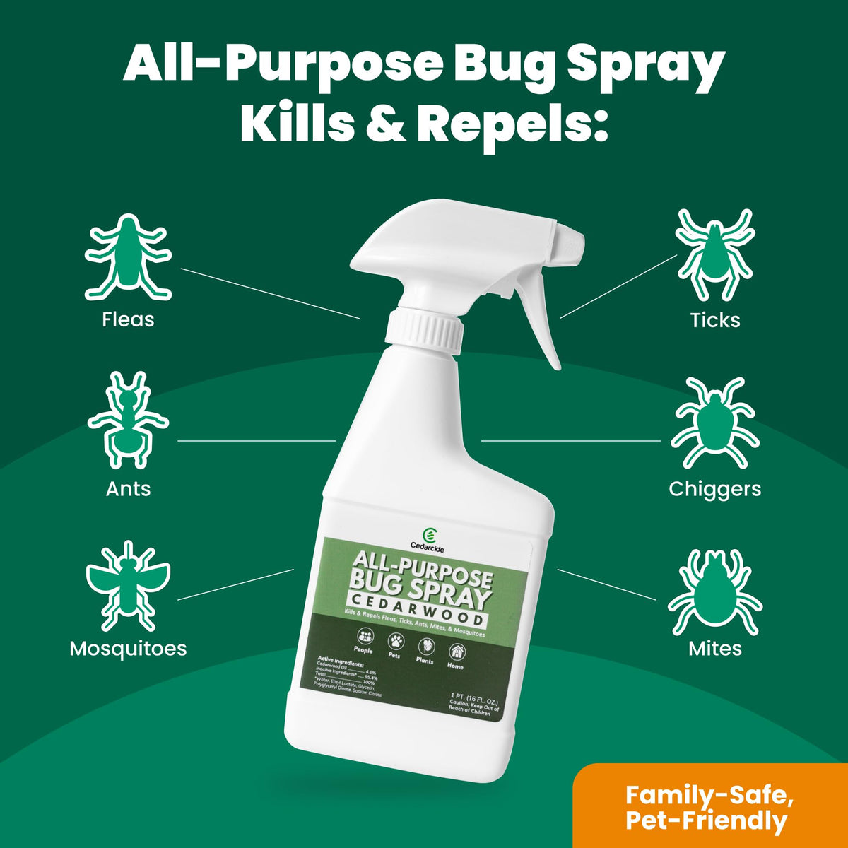 Natural Essential Oils Bug Spray Lemongrass Quart Q7820