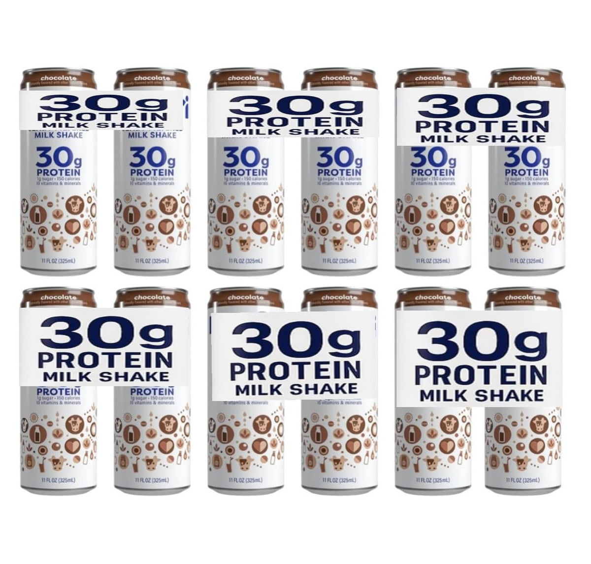 Chocolate 12 Pack High Protein Milk Shake 30g Protein 1g Sugar M30675