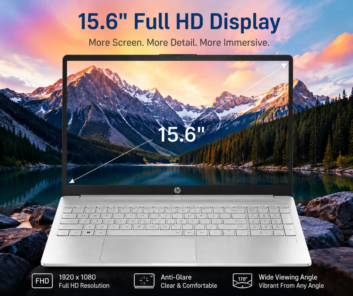 15.6" FHD Laptop, 12th Gen Intel Core i3, 8GB RAM, 256GB SSD H76058