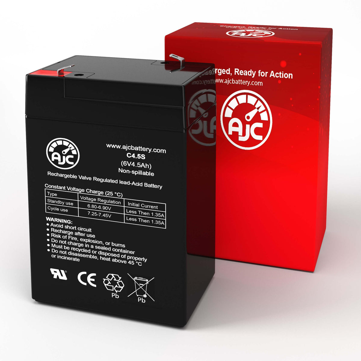 6V 4.5Ah Sealed Lead Acid Battery G27140