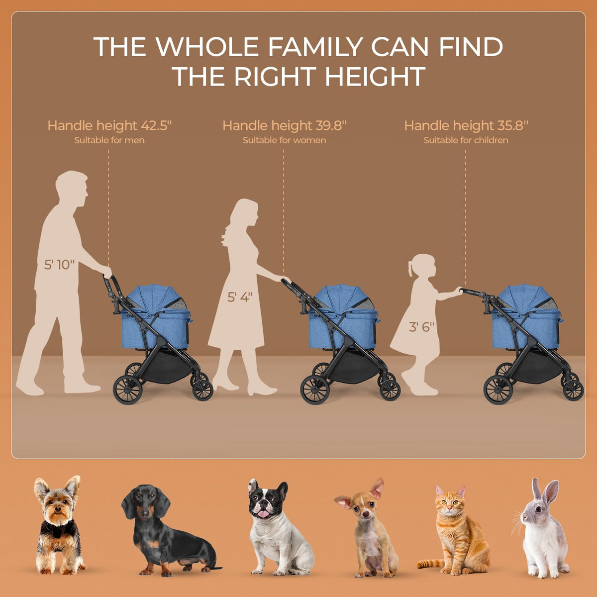Foldable Dog Stroller I5169