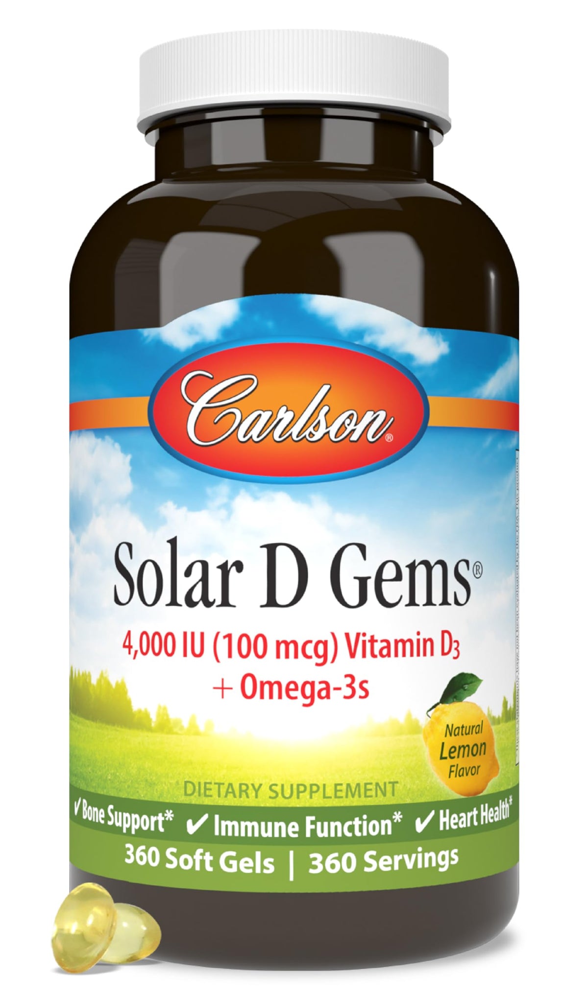 Vitamin D3 4000 IU 360 Softgels V61272