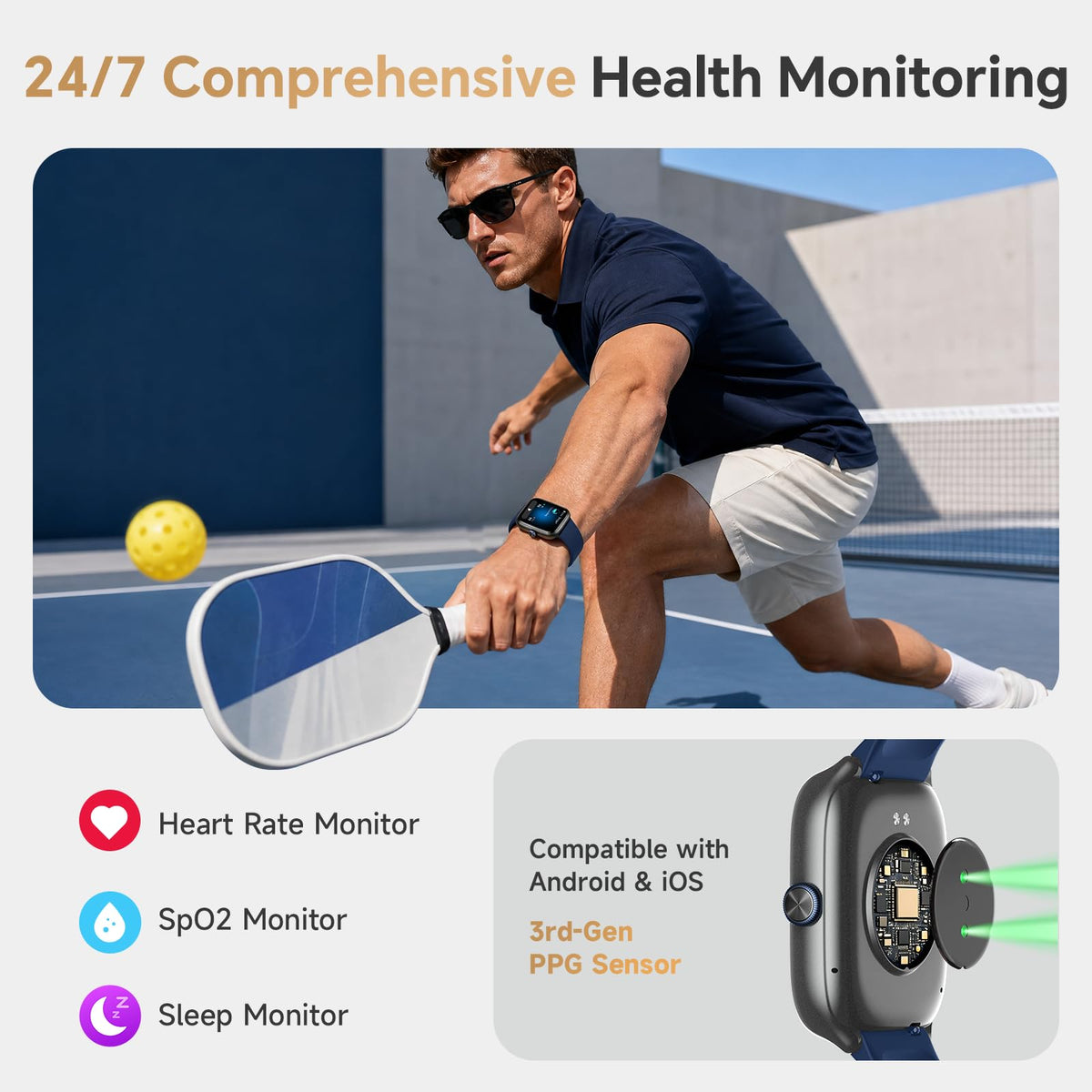 Smart Watch 40mm 3 Bands Deep Blue C9105