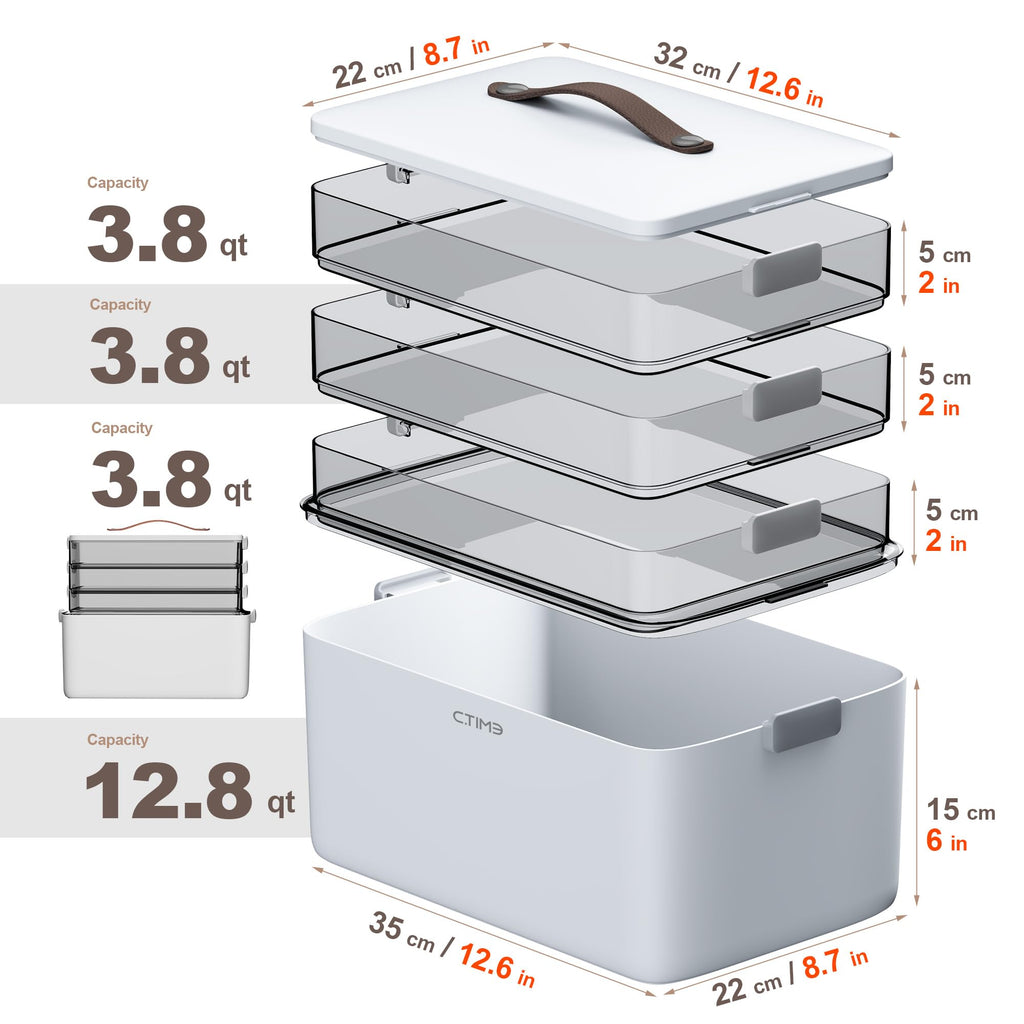 4-Tier Portable Medicine Organizer B110025