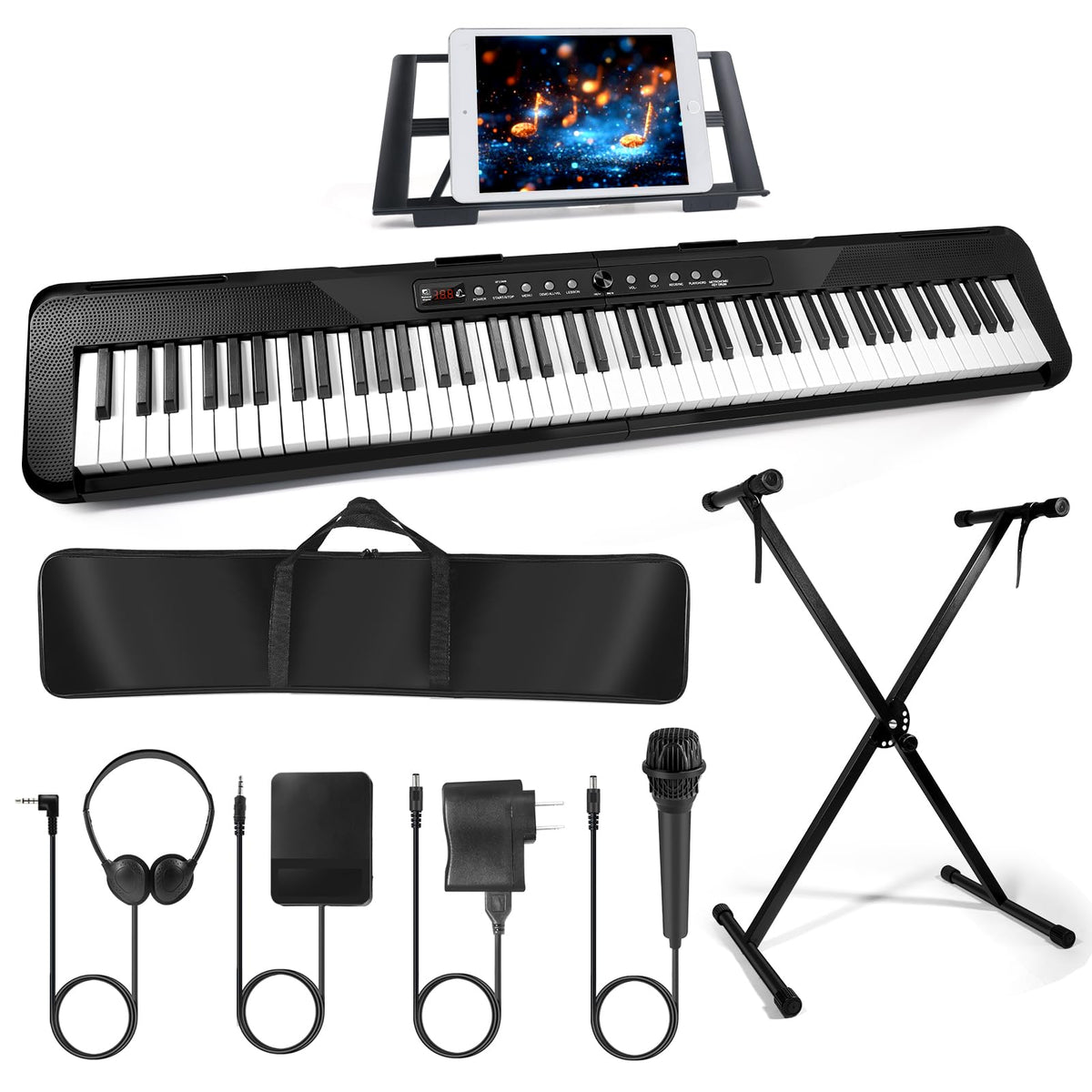 88 Key Semi Weighted Digital Piano with Sustain Pedal A7126