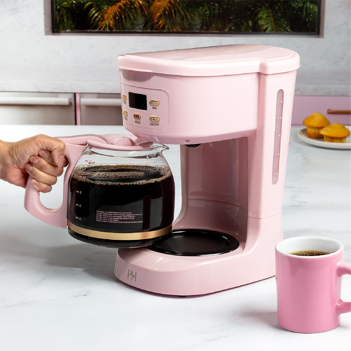 12-Cup Programmable Drip Coffee Maker with Glass Carafe U882208