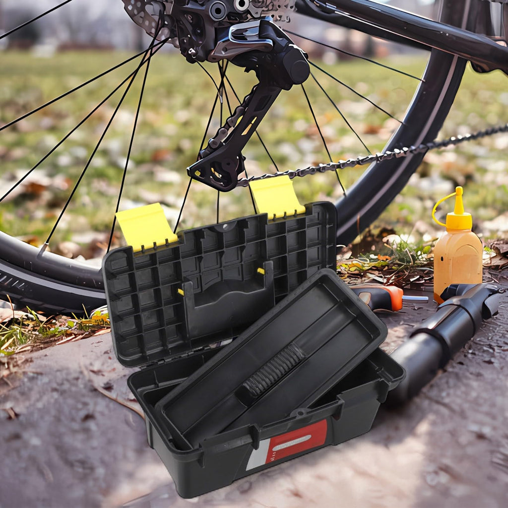 10-Inch Two-Layer Plastic Toolbox with Secure Latch H14318