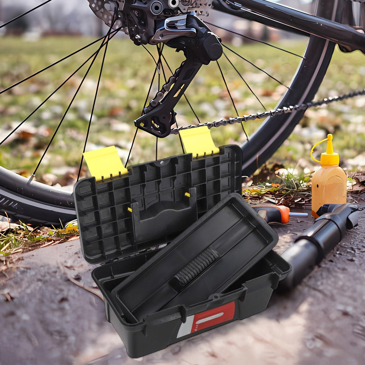 10-Inch Two-Layer Plastic Toolbox with Secure Latch H14318