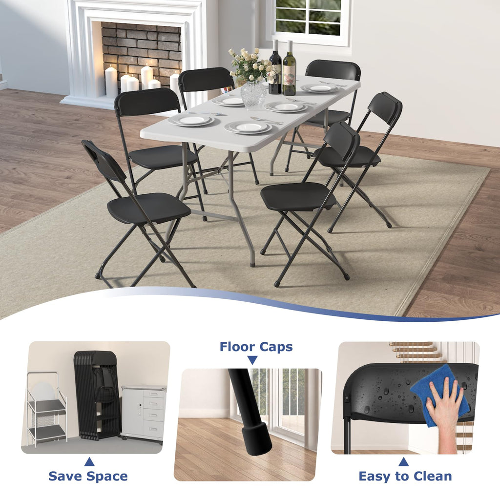 Black Folding Chairs 10 Pack F758760