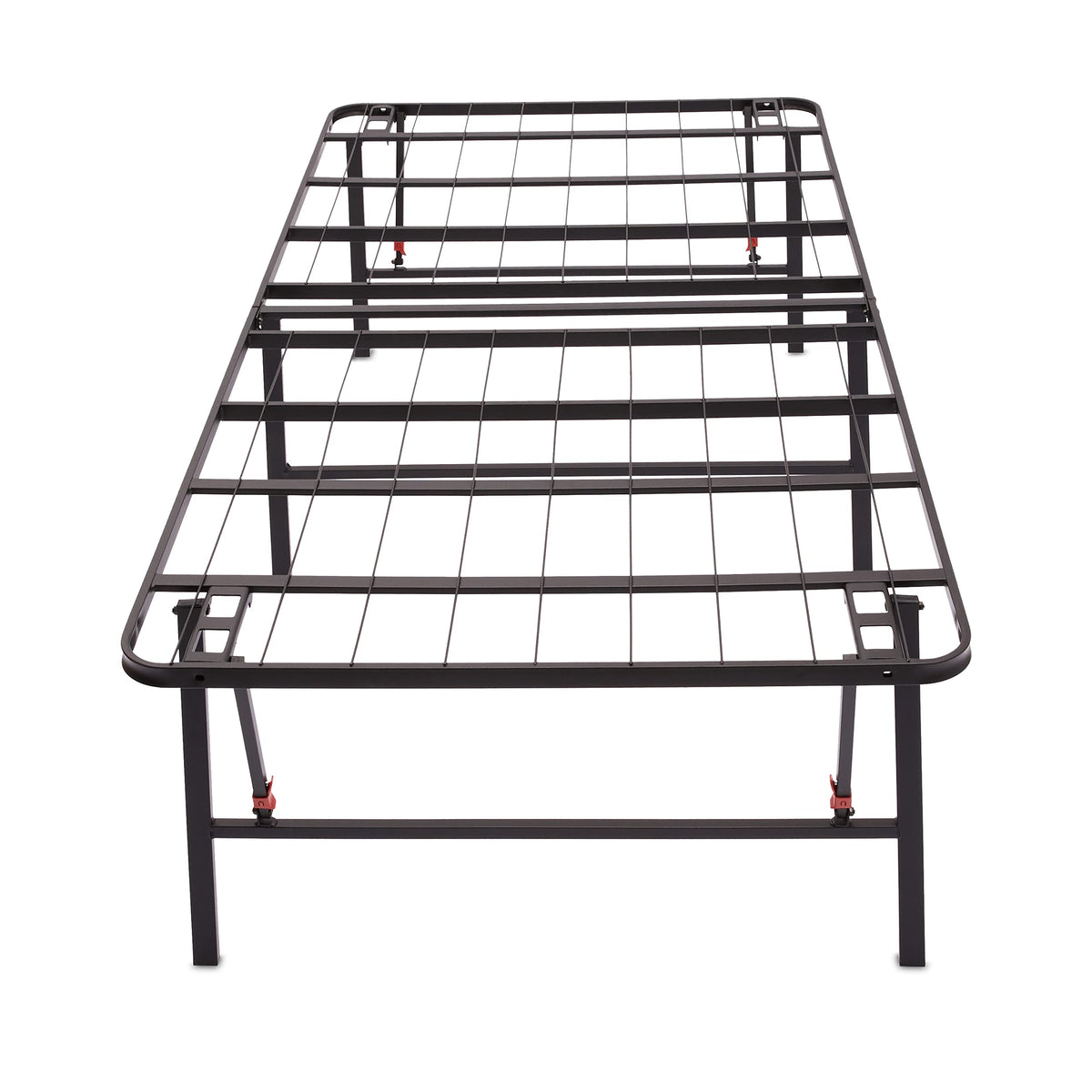 Foldable Metal Platform Bed Frame, 18 Inches High, Twin Size, Black B657