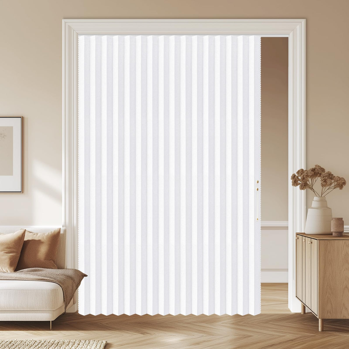 Blackout Magnetic Door Curtain 72W x 79 L White G89763