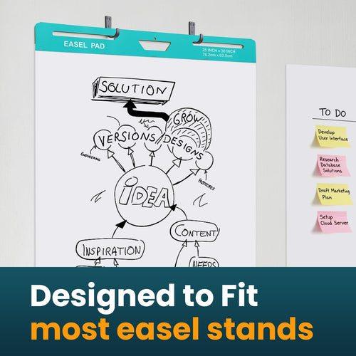 25x30 Inch Self-Adhesive Flip Chart Paper 10 Pack J857509
