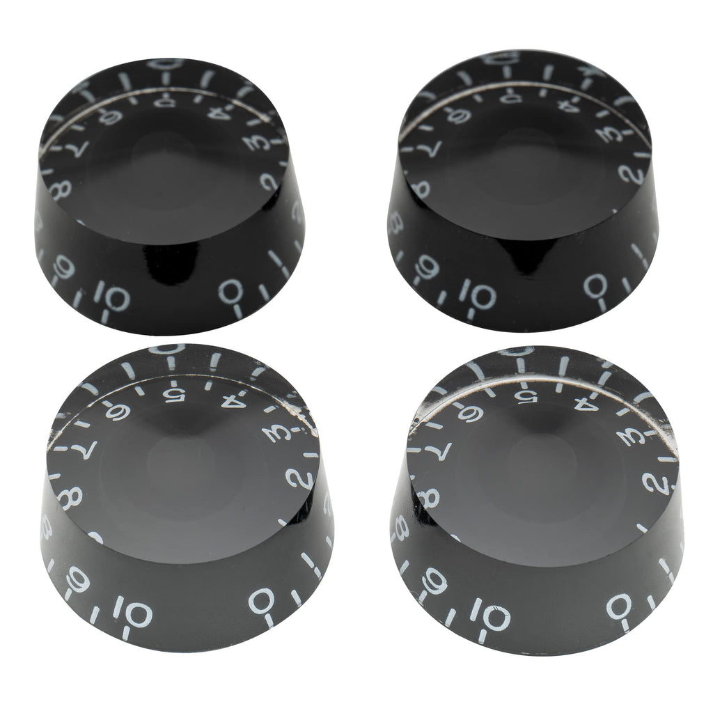 Black 4Pcs Guitar Knobs U5609