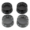 Black 4Pcs Guitar Knobs U5609
