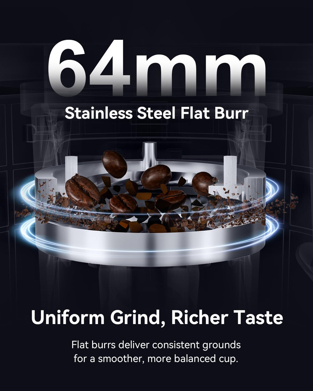 64mm Flat Burr Coffee Grinder V144839