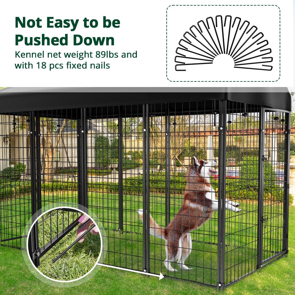 8'x6'x4' Outdoor Dog Kennel with Roof Y2369