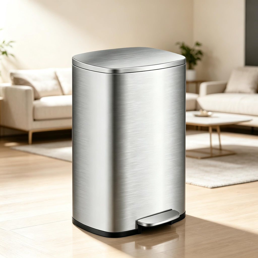 13 Gallon Stainless Steel Step Trash Can I537