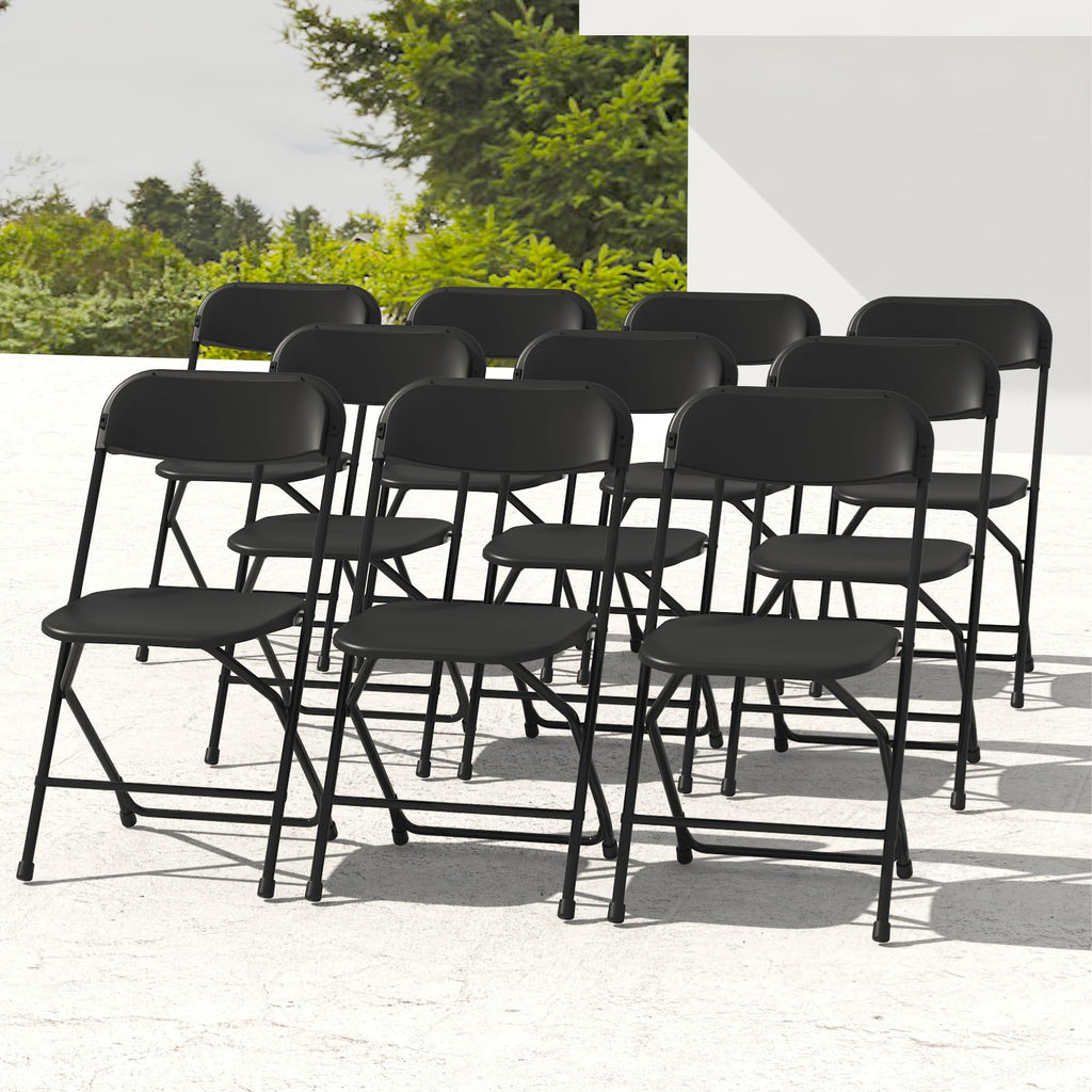 Black Folding Chairs 10 Pack F758760