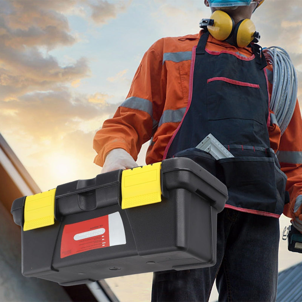 10-Inch Two-Layer Plastic Toolbox with Secure Latch H14318