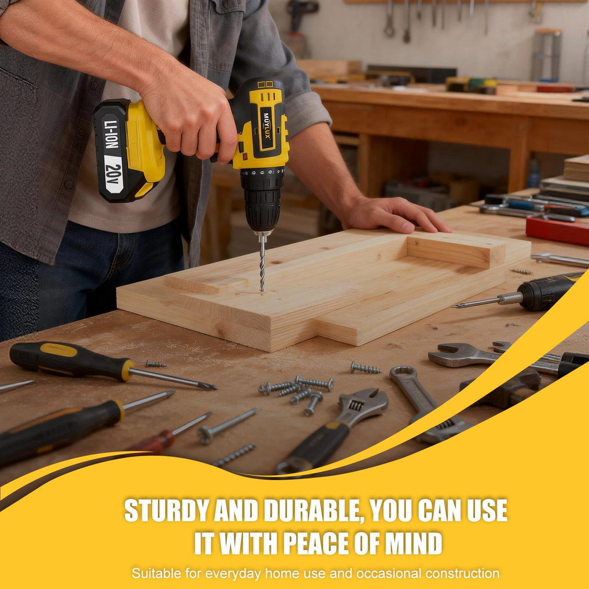 Cordless Drill Set 70PCS with Battery and Charger E83045