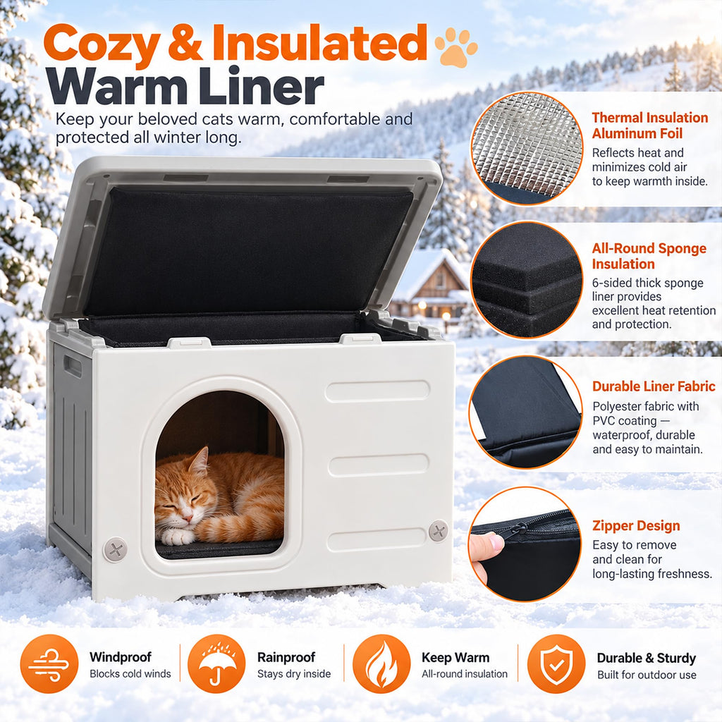 HDPE Cat House with Liner F592