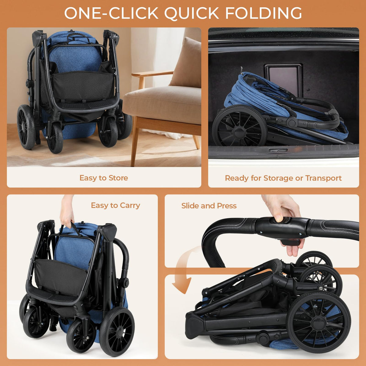 Foldable Dog Stroller I5169