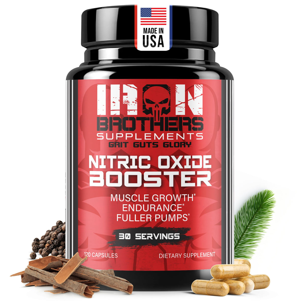 120 Vegan Capsules Nitric Oxide Supplement C1278
