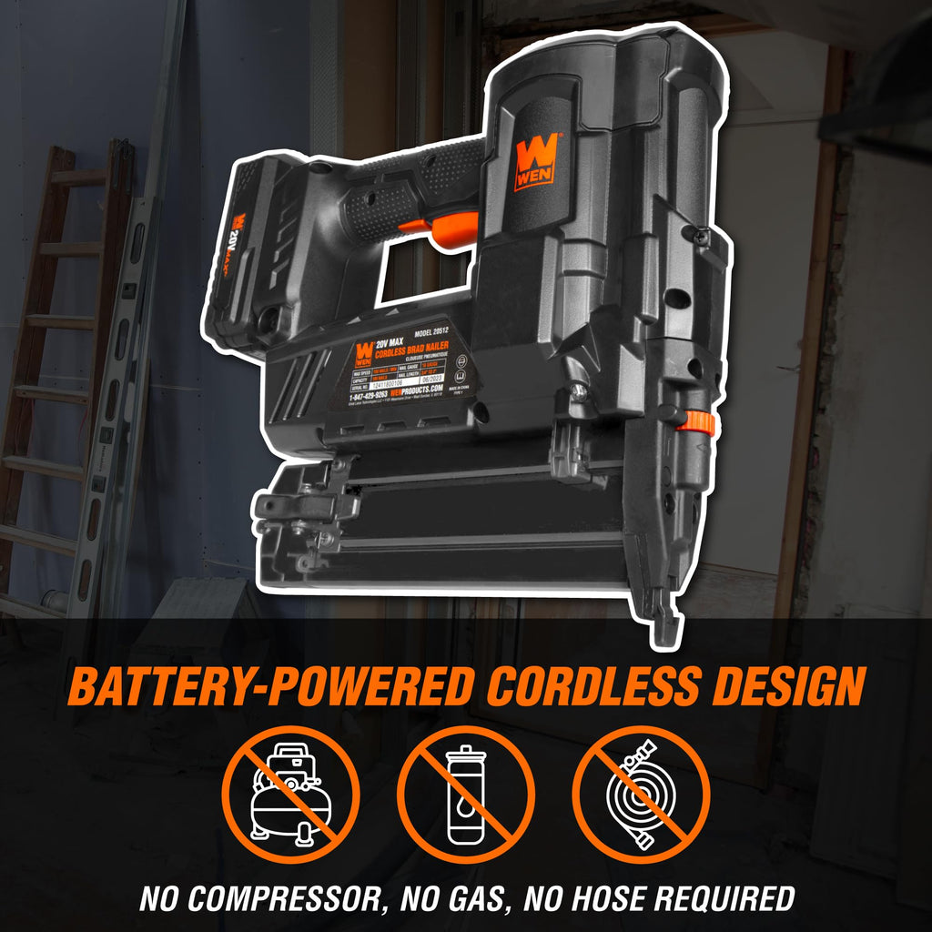 20V Max Cordless 18-Gauge Brad Nailer with Battery and Charger Q515