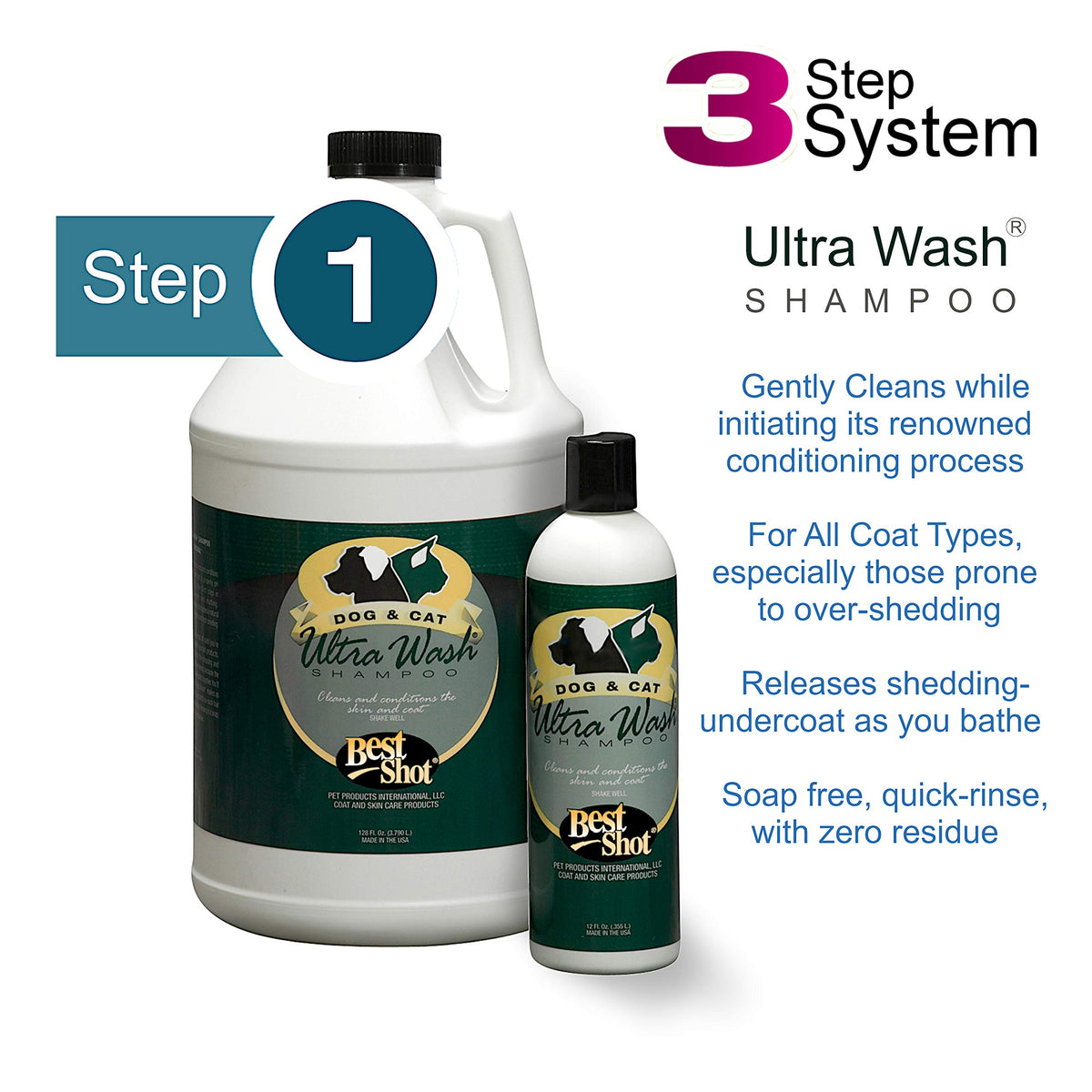 Soap-Free Quick-Rinsing Pet Shampoo 1 Gallon Y619