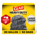 30 Gallon Unscented Heavy Duty Drawstring Trash Bags, 50 Count R637