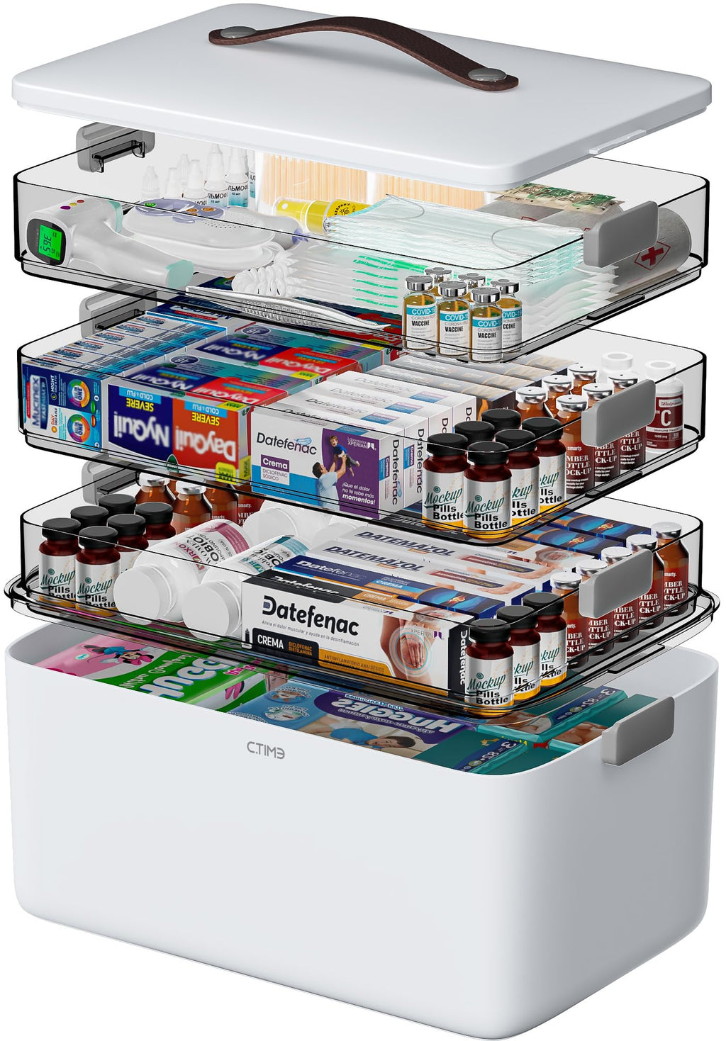 4-Tier Portable Medicine Organizer B110025