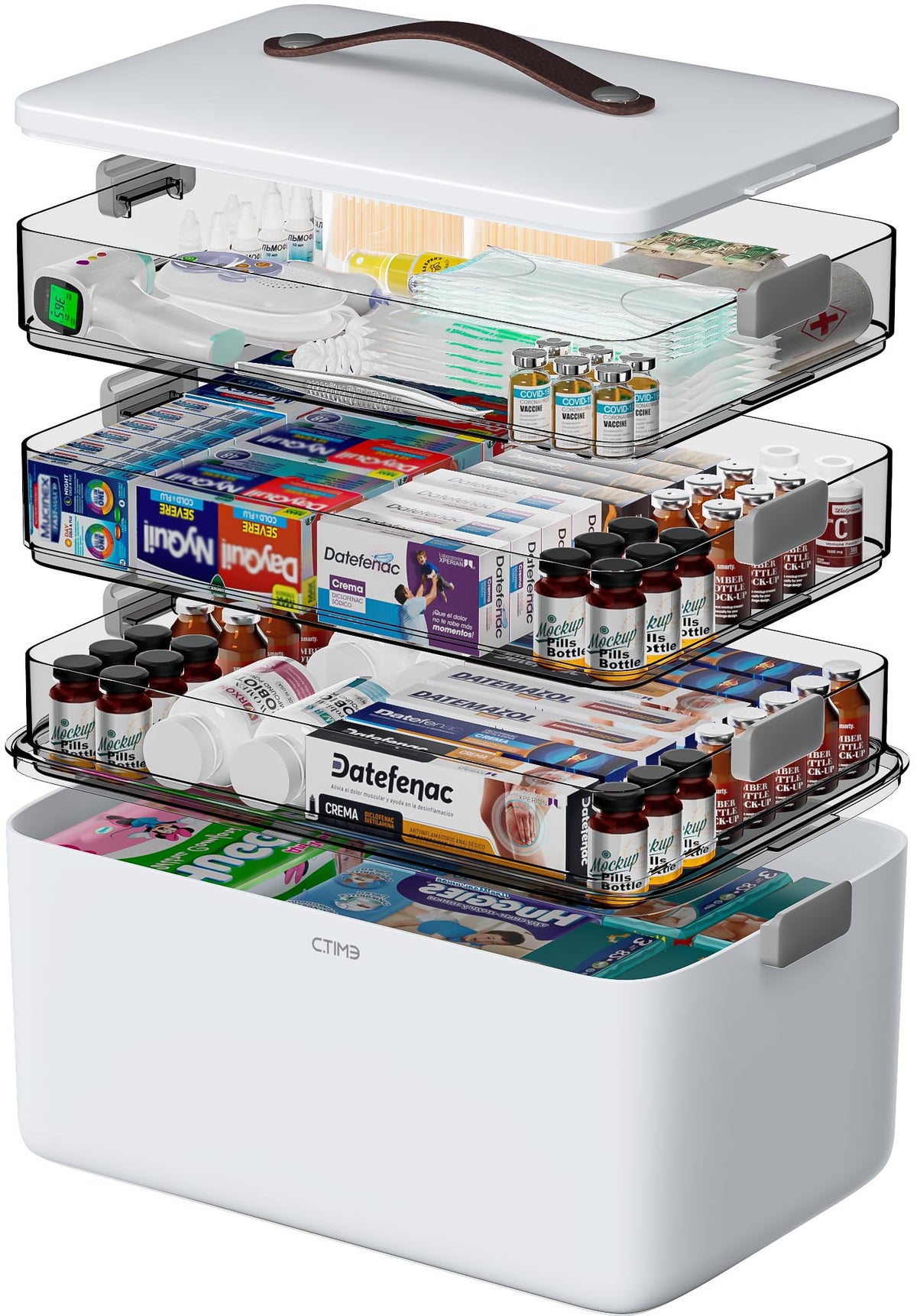 4-Tier Portable Medicine Organizer B110025