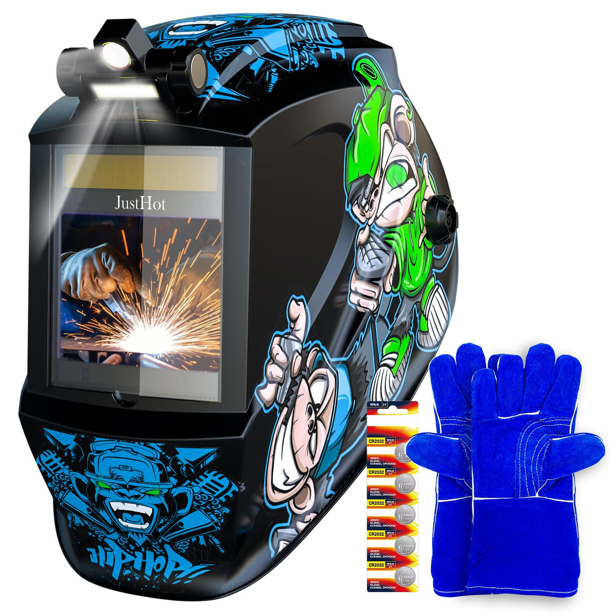 Auto Darkening Welding Helmet with Light F6177